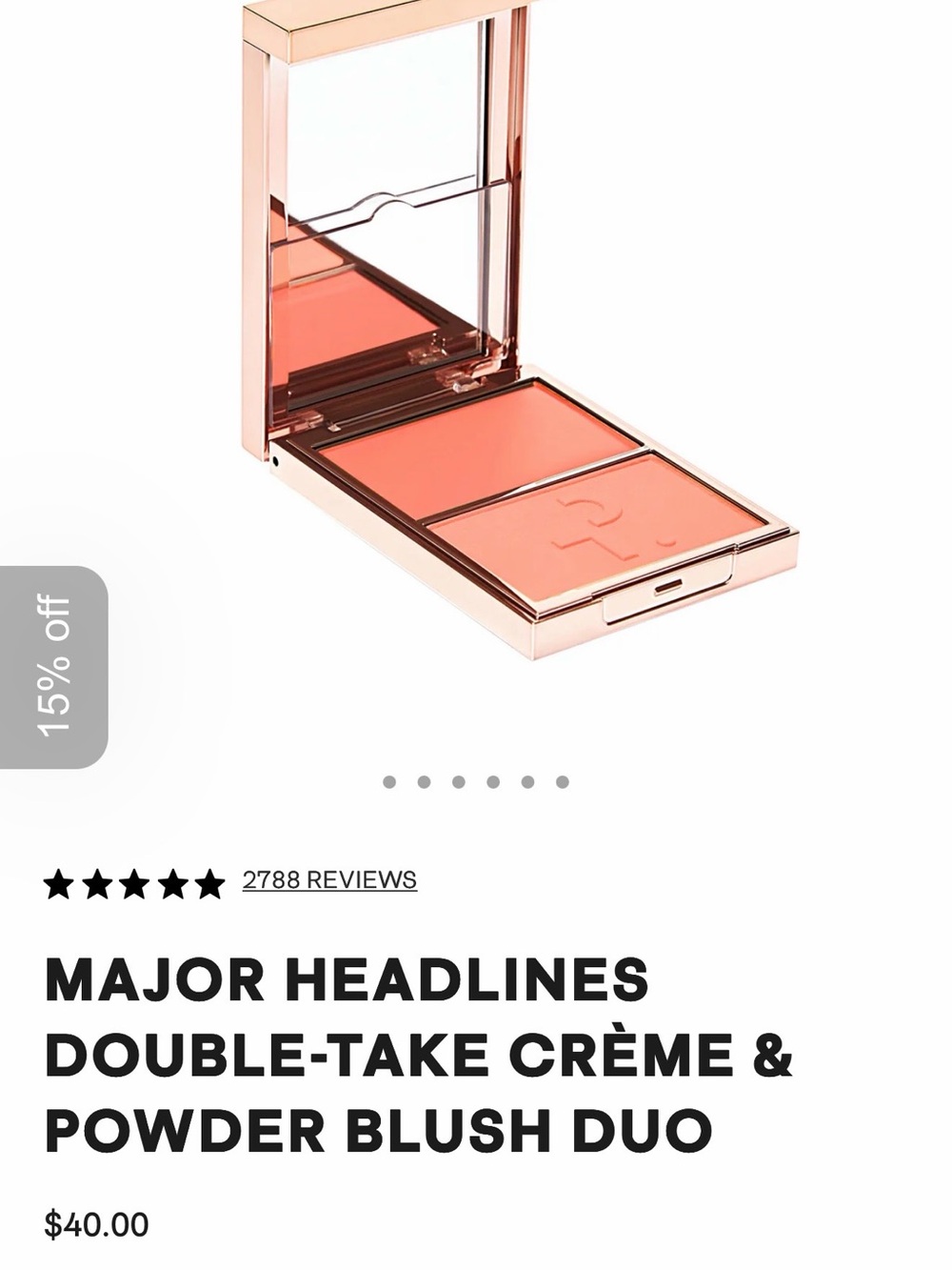 Patrick Ta Double-Take Blush Duo Peach Pink & Coral. Patrick ta Contour brush.